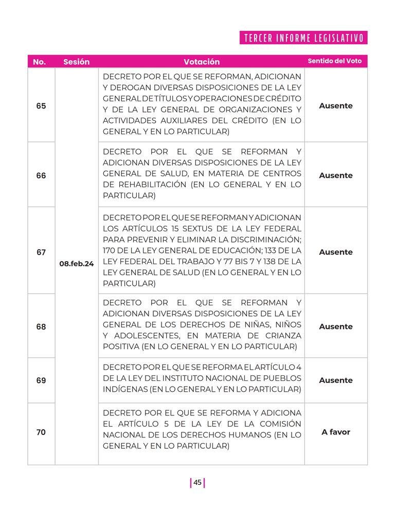 Página 45 del Informe